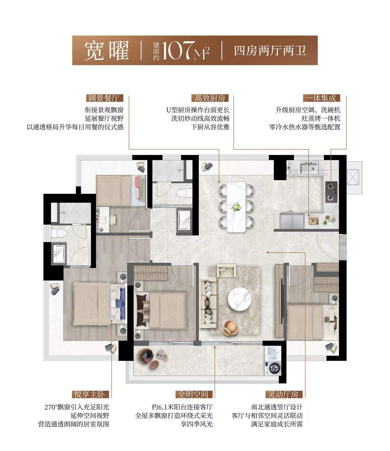 启曜府107平
